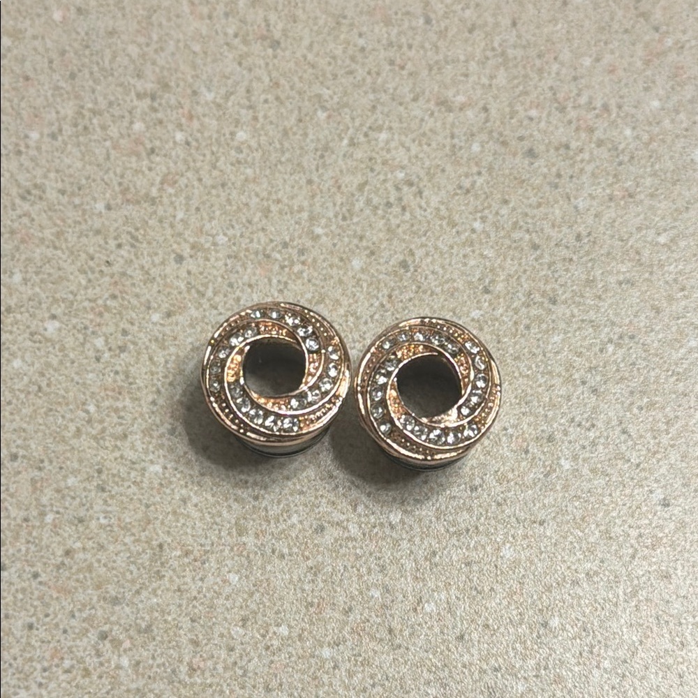 Rose gold Elegant Spiral Tunnels